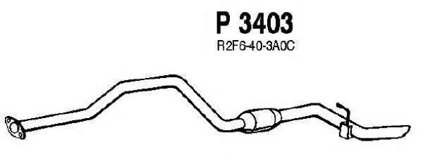 Глушитель выхлопных газов конечный FENNO P3403