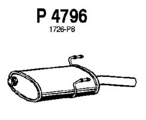 Глушитель выхлопных газов конечный FENNO P4796