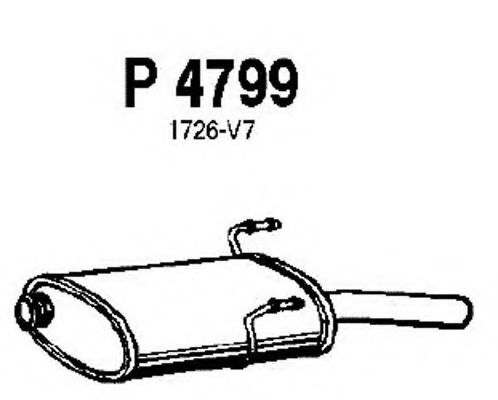 Глушитель выхлопных газов конечный FENNO 4799