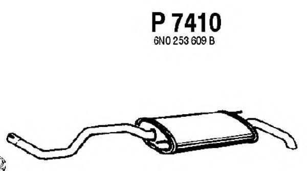 Глушитель выхлопных газов конечный FENNO P7410
