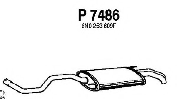 Глушитель выхлопных газов конечный FENNO P7486