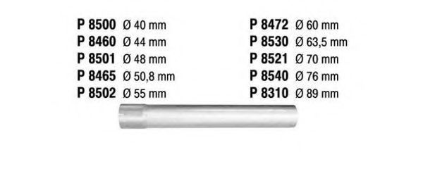 Труба выхлопного газа, универсальная FENNO 8502
