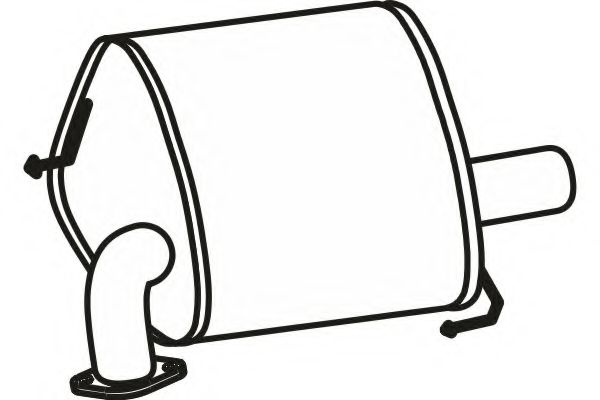 Глушитель выхлопных газов конечный FENNO 9048