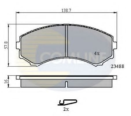 Комплект тормозных колодок, дисковый тормоз COMLINE CBP3172