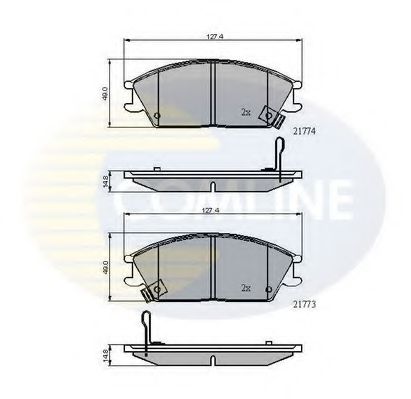 Комплект тормозных колодок, дисковый тормоз COMLINE CBP3922