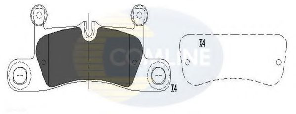 Комплект тормозных колодок, дисковый тормоз COMLINE CBP06048