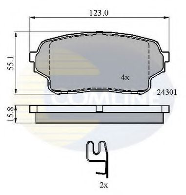 Комплект тормозных колодок, дисковый тормоз COMLINE CBP31523