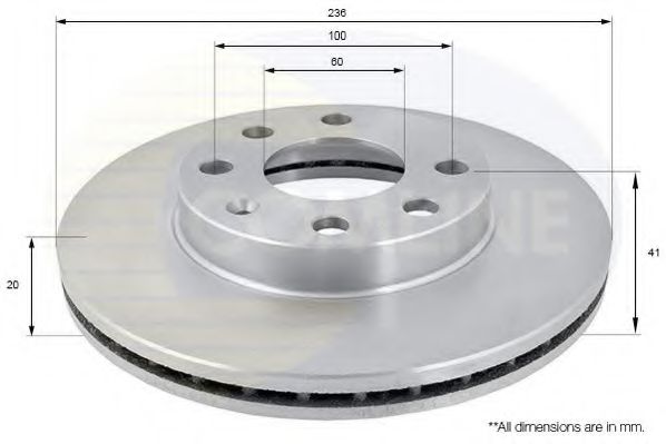 Тормозной диск COMLINE ADC1008V