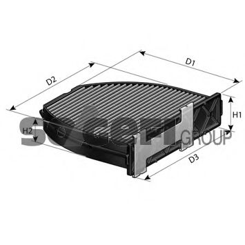 Фильтр, воздух во внутренном пространстве ALCO (ZYPERN) MS6363C