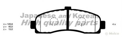 Комплект тормозных колодок, дисковый тормоз ASHUKI N009-70