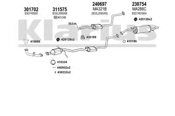 Система выпуска ОГ KLARIUS 570203E