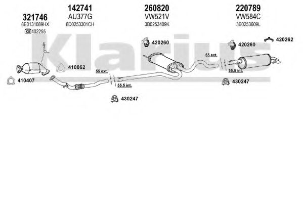 Система выпуска ОГ KLARIUS 930896E
