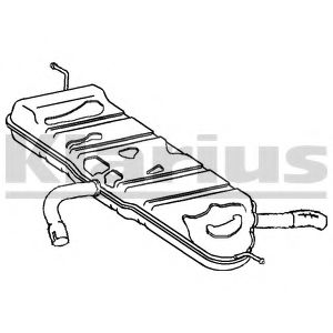 Глушитель выхлопных газов конечный KLARIUS AU403T