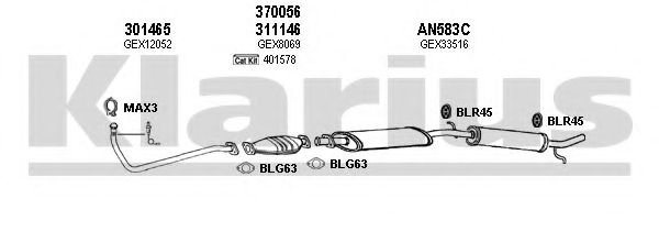 Система выпуска ОГ KLARIUS 120383U
