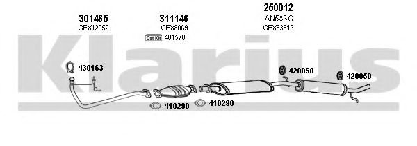Система выпуска ОГ KLARIUS 120383E