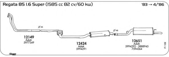 Система выпуска ОГ SIGAM FI109