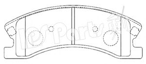 Комплект тормозных колодок, дисковый тормоз IPS Parts IBD-1091