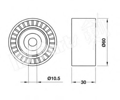 Устройство для натяжения ремня, ремень ГРМ IPS Parts ITB-6334