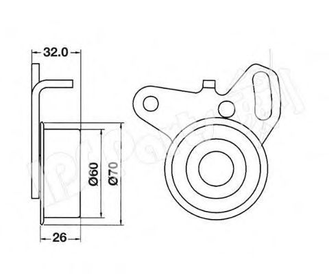 Устройство для натяжения ремня, ремень ГРМ IPS Parts ITB-6504