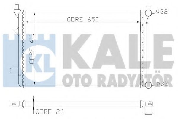 Радиатор, охлаждение двигателя KALE OTO RADYATÖR 353300