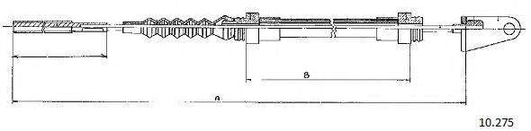 Трос, управление сцеплением CABOR 10.275