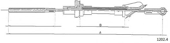 Трос, управление сцеплением CABOR 1202.4