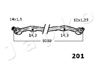 Поперечная рулевая тяга JAPKO 27201