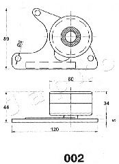 Устройство для натяжения ремня, ремень ГРМ JAPANPARTS 4500002