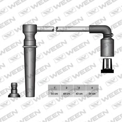 Комплект проводов зажигания WEEN 110-4962