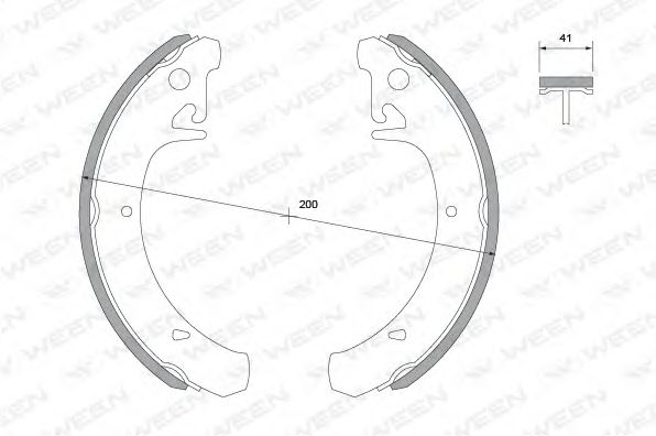 Комплект тормозных колодок WEEN 152-2002