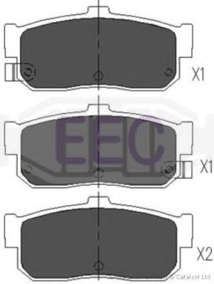 Комплект тормозных колодок, дисковый тормоз EEC BRP0842
