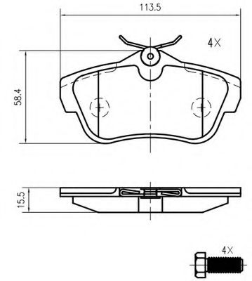 Комплект тормозных колодок, дисковый тормоз VEMA K427300