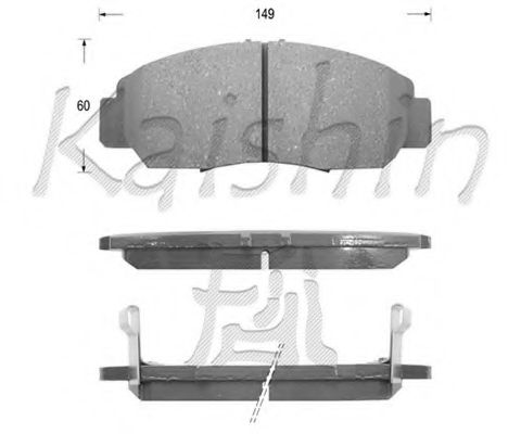 Комплект тормозных колодок, дисковый тормоз KAISHIN FK5113