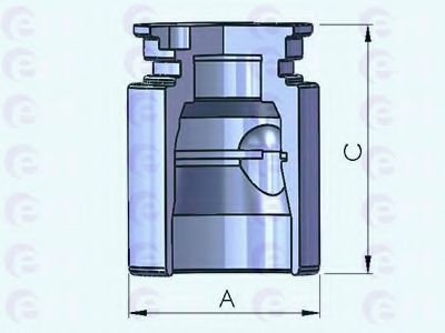 Поршень, корпус скобы тормоза ERT 150766-C
