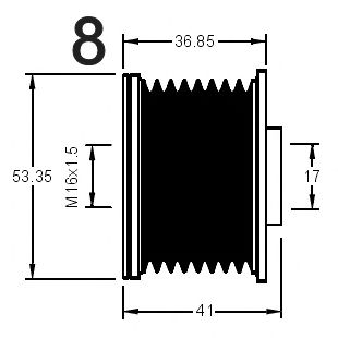 Механизм свободного хода генератора AD KÜHNER 885210
