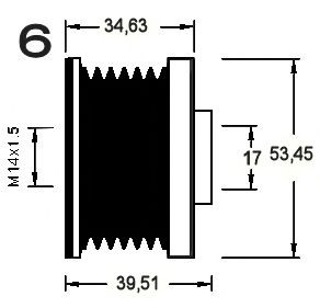 Механизм свободного хода генератора CEVAM 10210