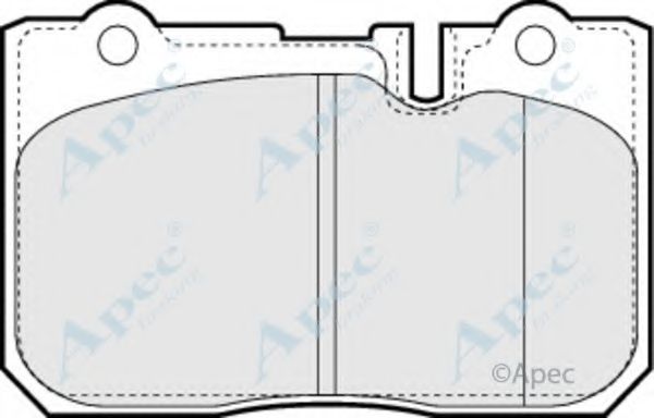 Комплект тормозных колодок, дисковый тормоз APEC braking PAD1049