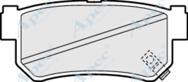 Комплект тормозных колодок, дисковый тормоз APEC braking PAD1200