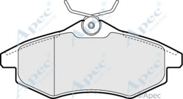 Комплект тормозных колодок, дисковый тормоз APEC braking PAD1289