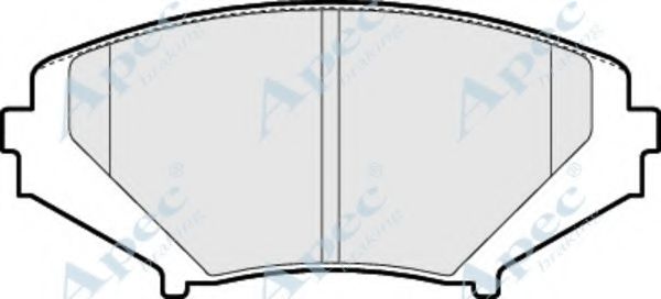Комплект тормозных колодок, дисковый тормоз APEC braking PAD1372
