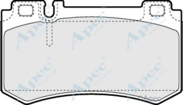 Комплект тормозных колодок, дисковый тормоз APEC braking PAD1425
