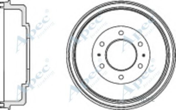 Тормозной барабан APEC braking DRM9968