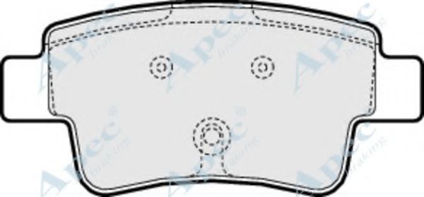 Комплект тормозных колодок, дисковый тормоз APEC braking PAD1559