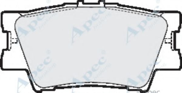 Комплект тормозных колодок, дисковый тормоз APEC braking PAD1591
