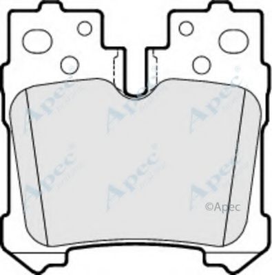 Комплект тормозных колодок, дисковый тормоз APEC braking PAD1623