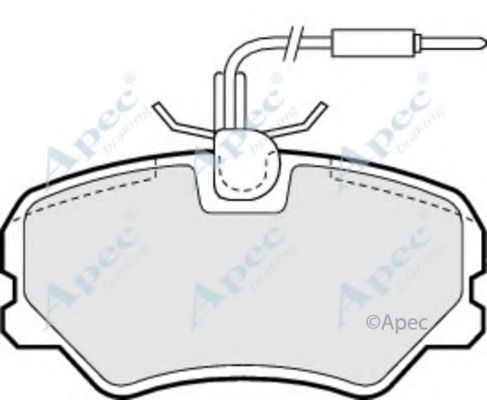 Комплект тормозных колодок, дисковый тормоз APEC braking PAD546