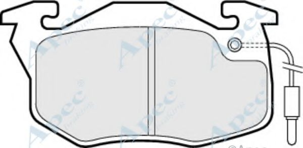 Комплект тормозных колодок, дисковый тормоз APEC braking PAD624