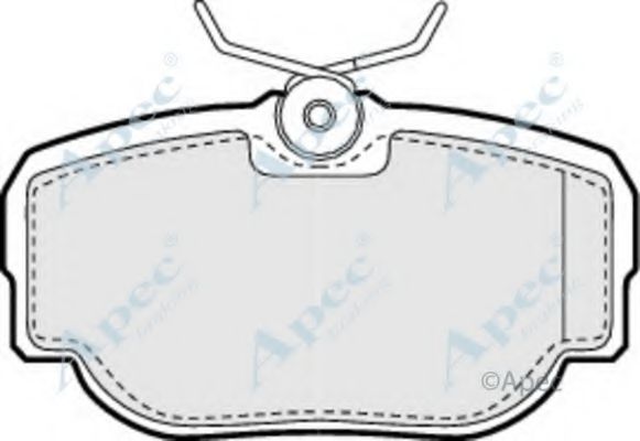 Комплект тормозных колодок, дисковый тормоз APEC braking PAD908