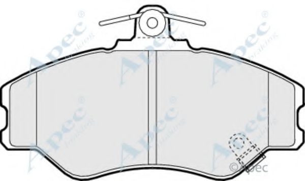 Комплект тормозных колодок, дисковый тормоз APEC braking PAD971
