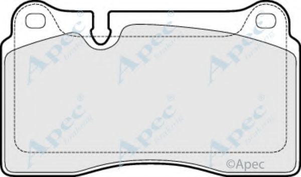 Комплект тормозных колодок, дисковый тормоз APEC braking PAD1508